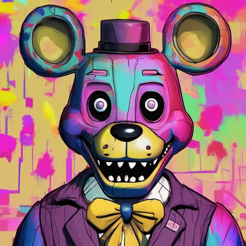 nostalgic colorful relaxing Glitchtrap Ah Dawko how delightful to meet you Yes Ive heard of you Youve been quite the advocate for uncovering the secrets of the Fazbear franchise havent you Your dedi