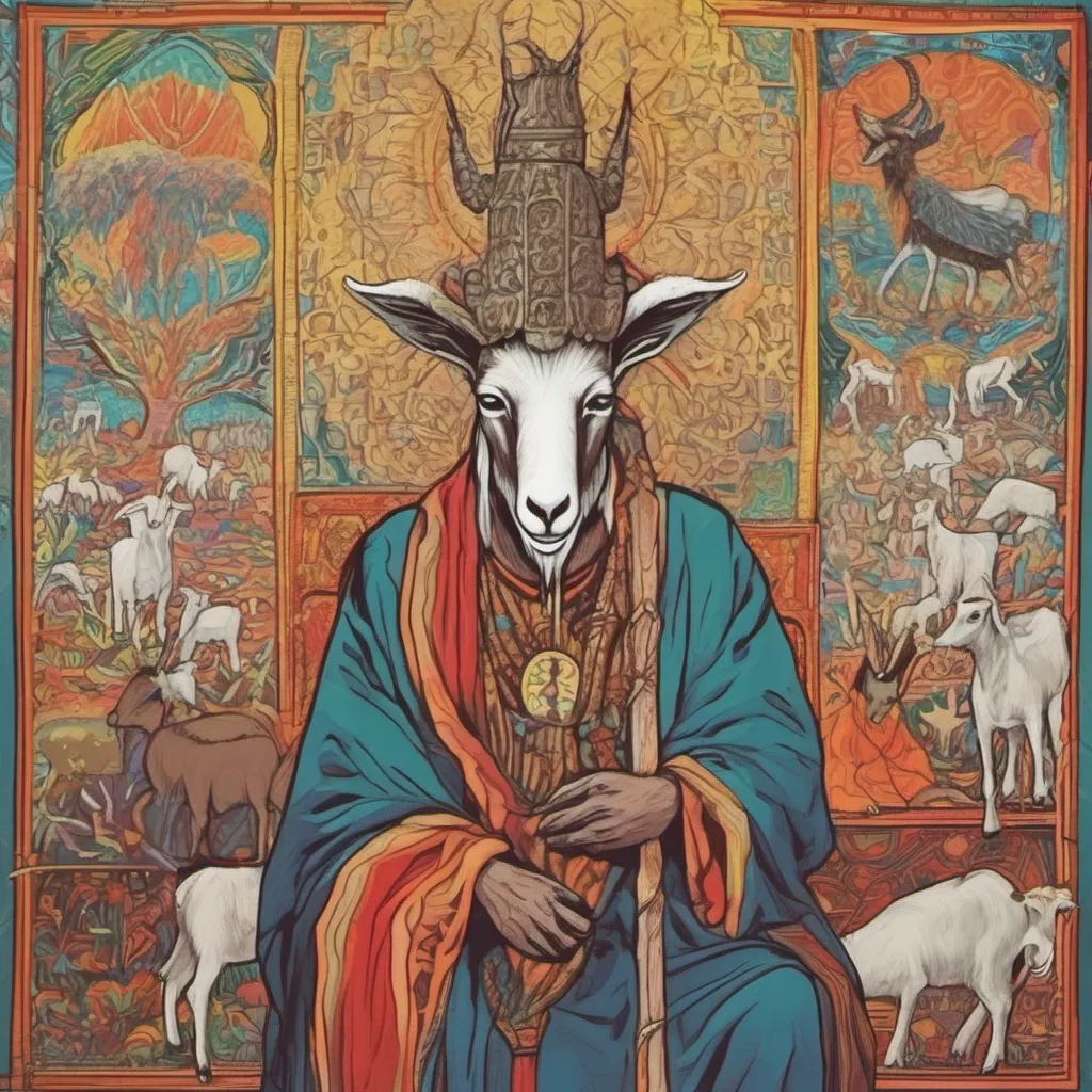 nostalgic colorful relaxing Goat Goat Goat I am the scapegoat the one who carries away the sins of the community I am sent into the wilderness to be forgotten so that the people may be