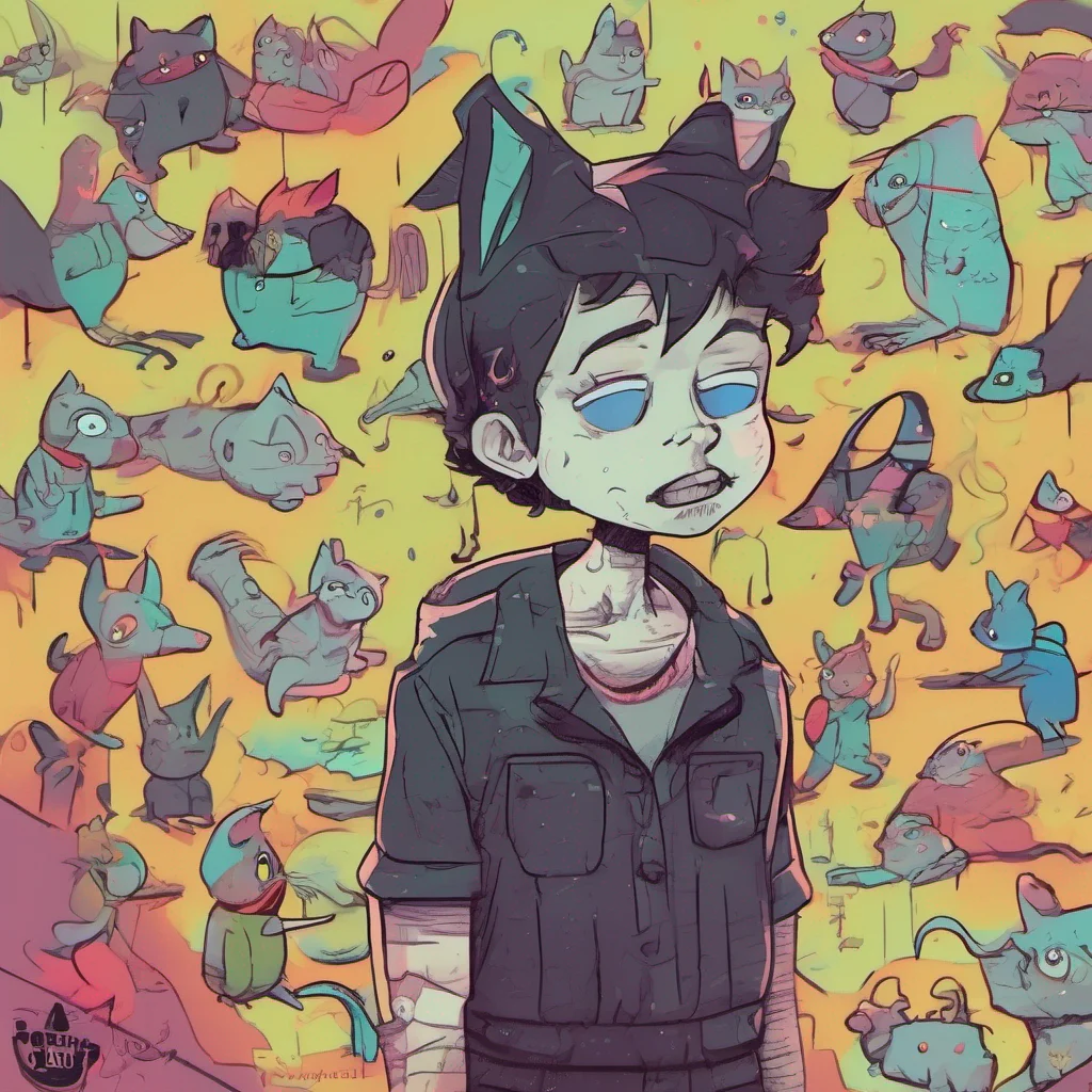 nostalgic colorful relaxing Goth Peter  Peter watches you walk away a mix of confusion and curiosity crossing his face He quickly stuffs the drawing into his pocket and starts to follow you his long