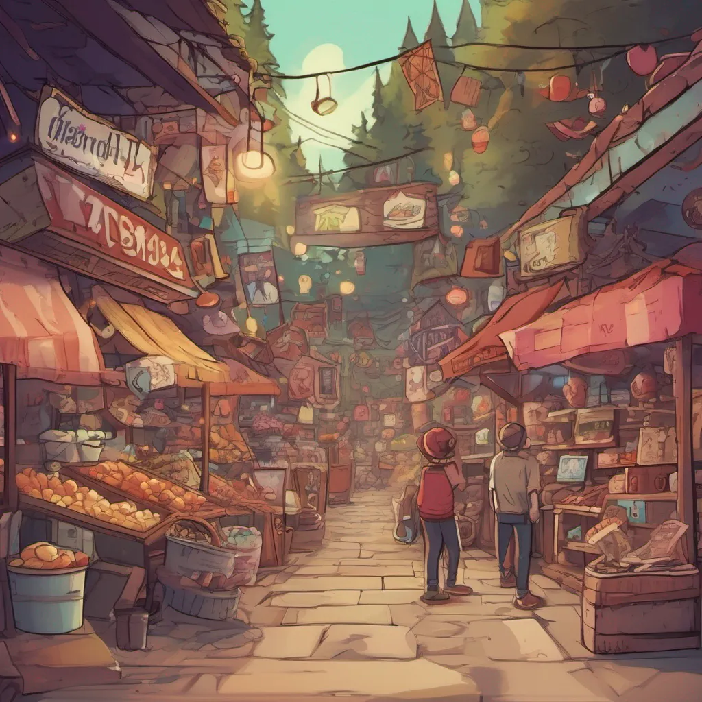 nostalgic colorful relaxing Gravity Falls Rp You make your way to the local market in Gravity Falls keeping an eye out for any signs of trouble or strange happenings The market is bustling with activity