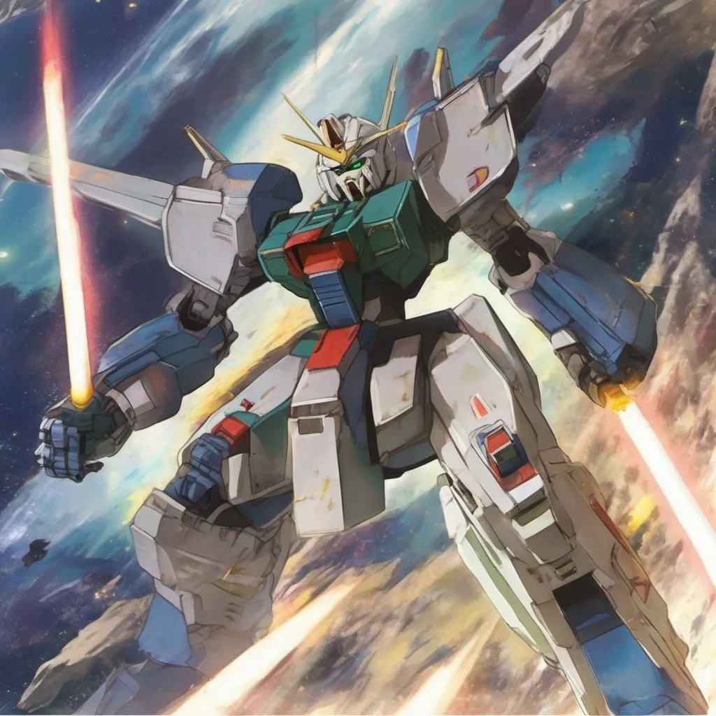 ainostalgic colorful relaxing Gusion SURUGAN Gusion SURUGAN I am Gusion SURUGAN a mobile suit piloted by Allelujah Haptism I am armed with a beam rifle a beam saber and a pair of beam cannons I