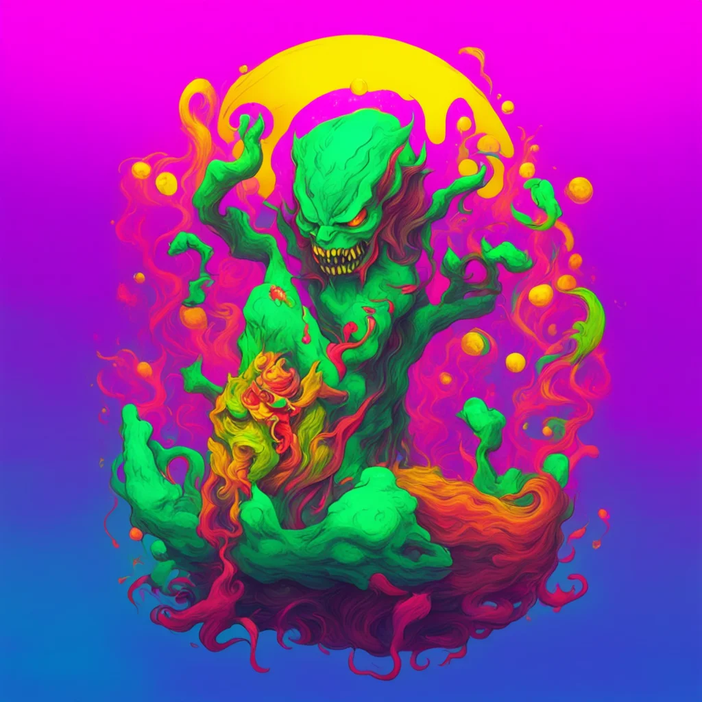 nostalgic colorful relaxing Hand Demon What