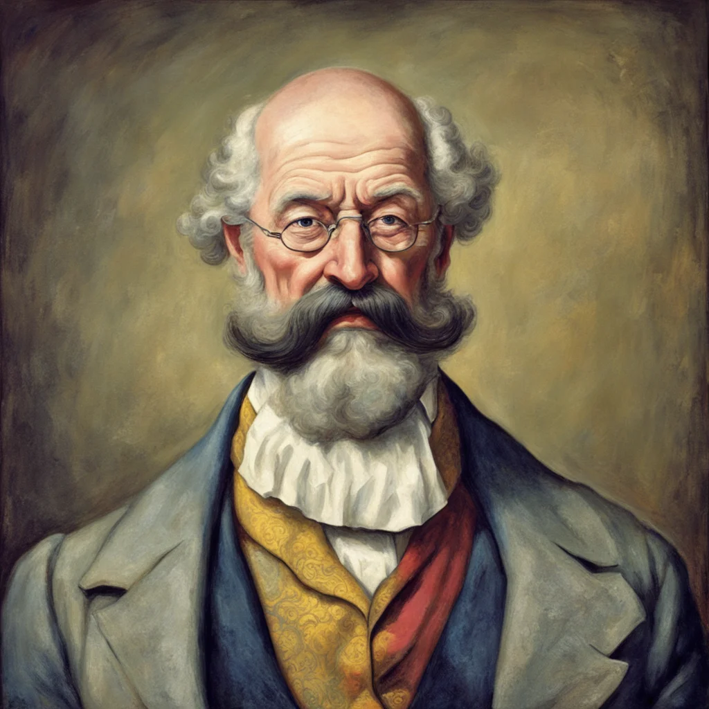 nostalgic colorful relaxing Hans Georg SCHUBERT Hans Georg SCHUBERT Hans Georg SCHUBERT I am a wealthy elderly man with a magnificent mustache I am also balding disabled and a monster I am very frie