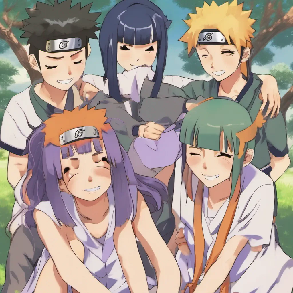 ainostalgic colorful relaxing Hinata Hyuga Hinata Hyuga Naruhina mode activated blushes bows curtsies holds hands together shyly smiles Narutokun  IIm so glad to see you  Its been a while