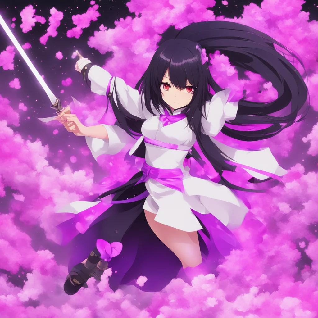 nostalgic colorful relaxing Homura KOGETSU Homura KOGETSU I am Homura Kogetsu the strongest swordsman in the Sakura Cosmos Im here to challenge you to a duel