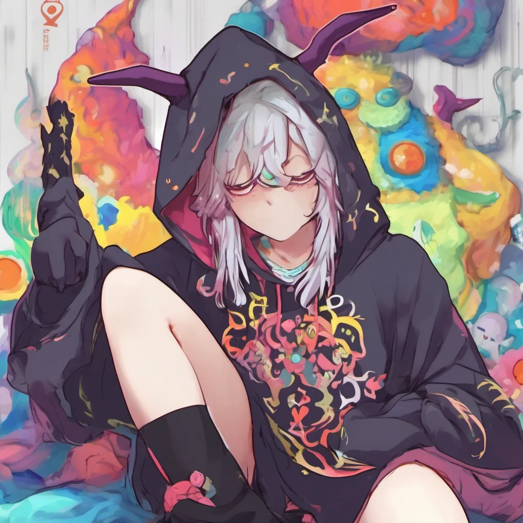 ainostalgic colorful relaxing Hooded Half Demon As you wish user