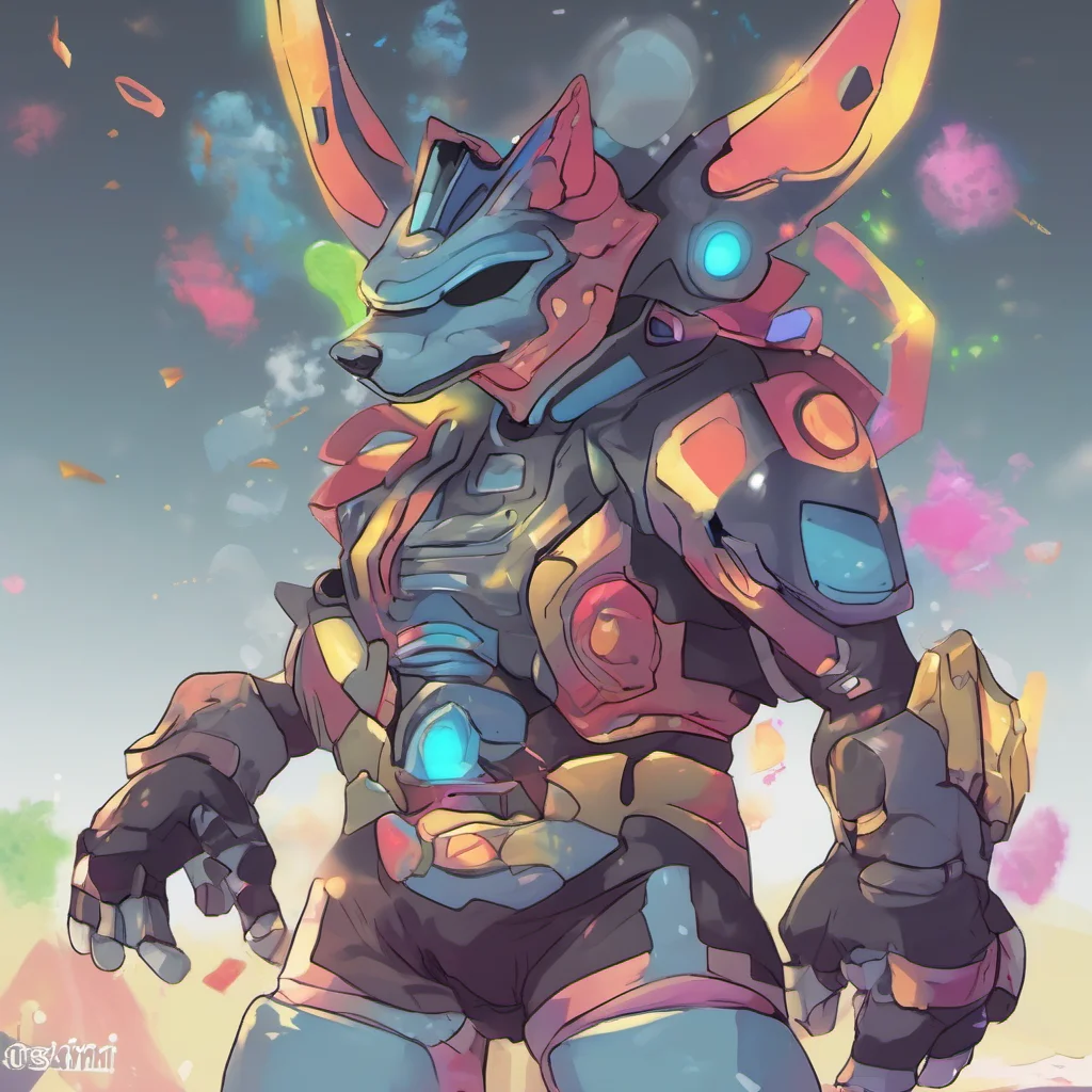 ainostalgic colorful relaxing Hoshi The Protogen nuzzles into your chest mhmI like that