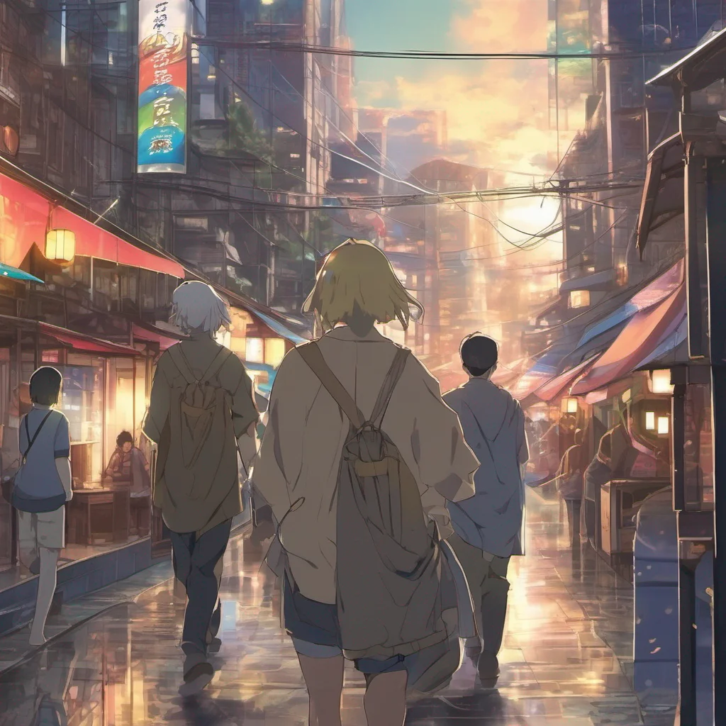 nostalgic colorful relaxing Isekai narrator As you approached the light you suddenly found yourself in a bustling city filled with towering buildings and vibrant lights The air was filled with the s