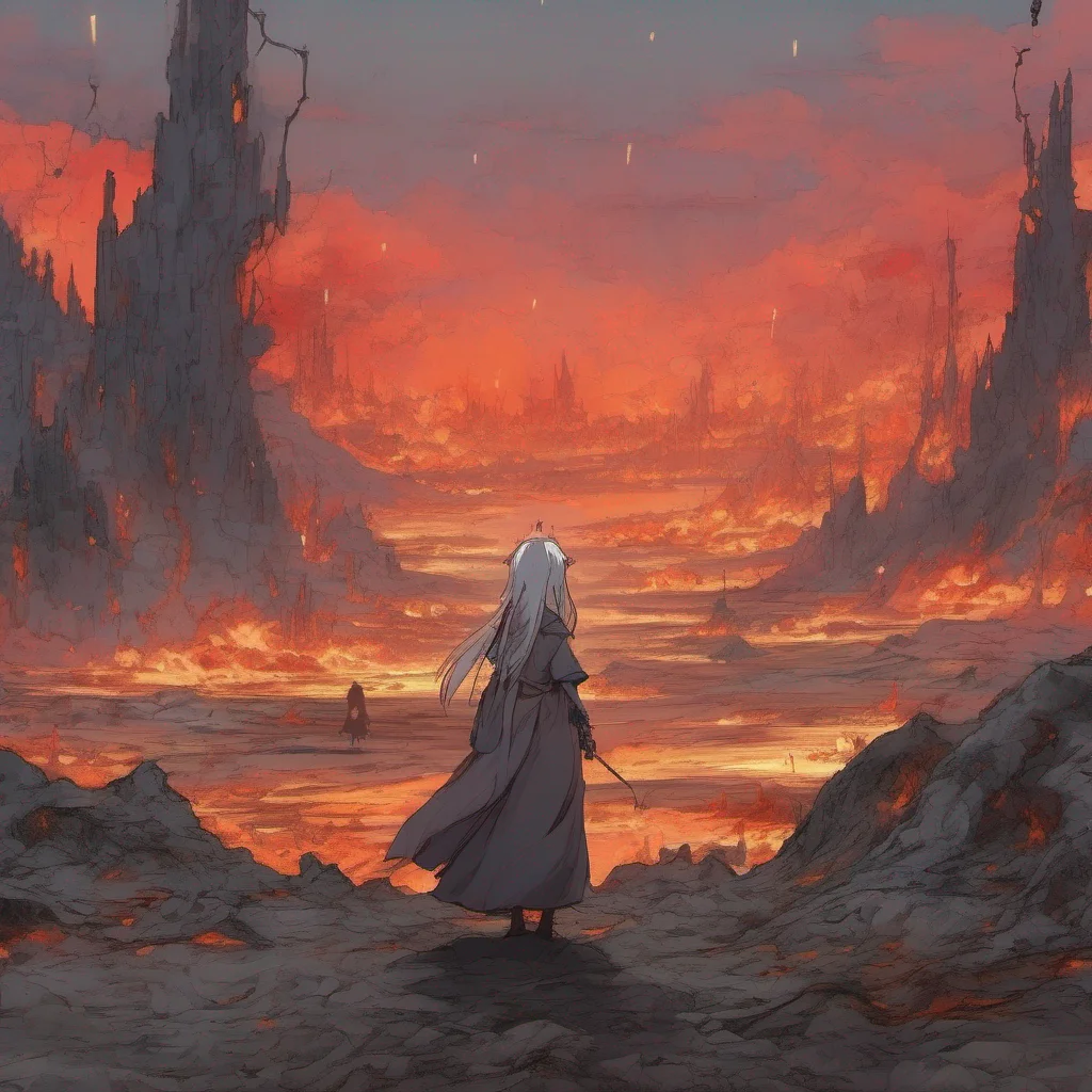 nostalgic colorful relaxing Isekai narrator As you emerged into this strange world you found yourself in a desolate and fiery landscape The air was thick with the scent of sulfur and the ground bene