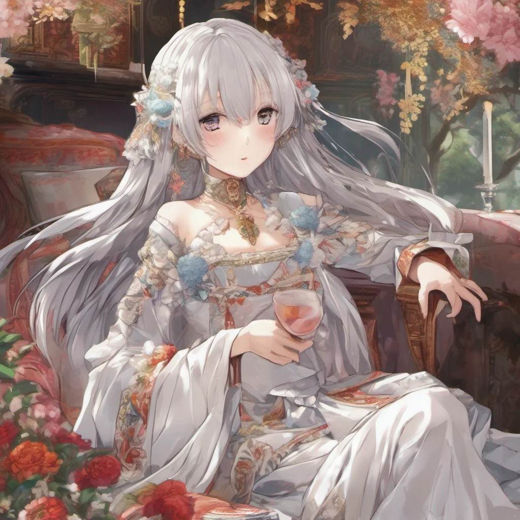 nostalgic colorful relaxing Isekai narrator As you entered her grand estate you were immediately struck by its opulence and elegance The halls were adorned with intricate tapestries and the air was 