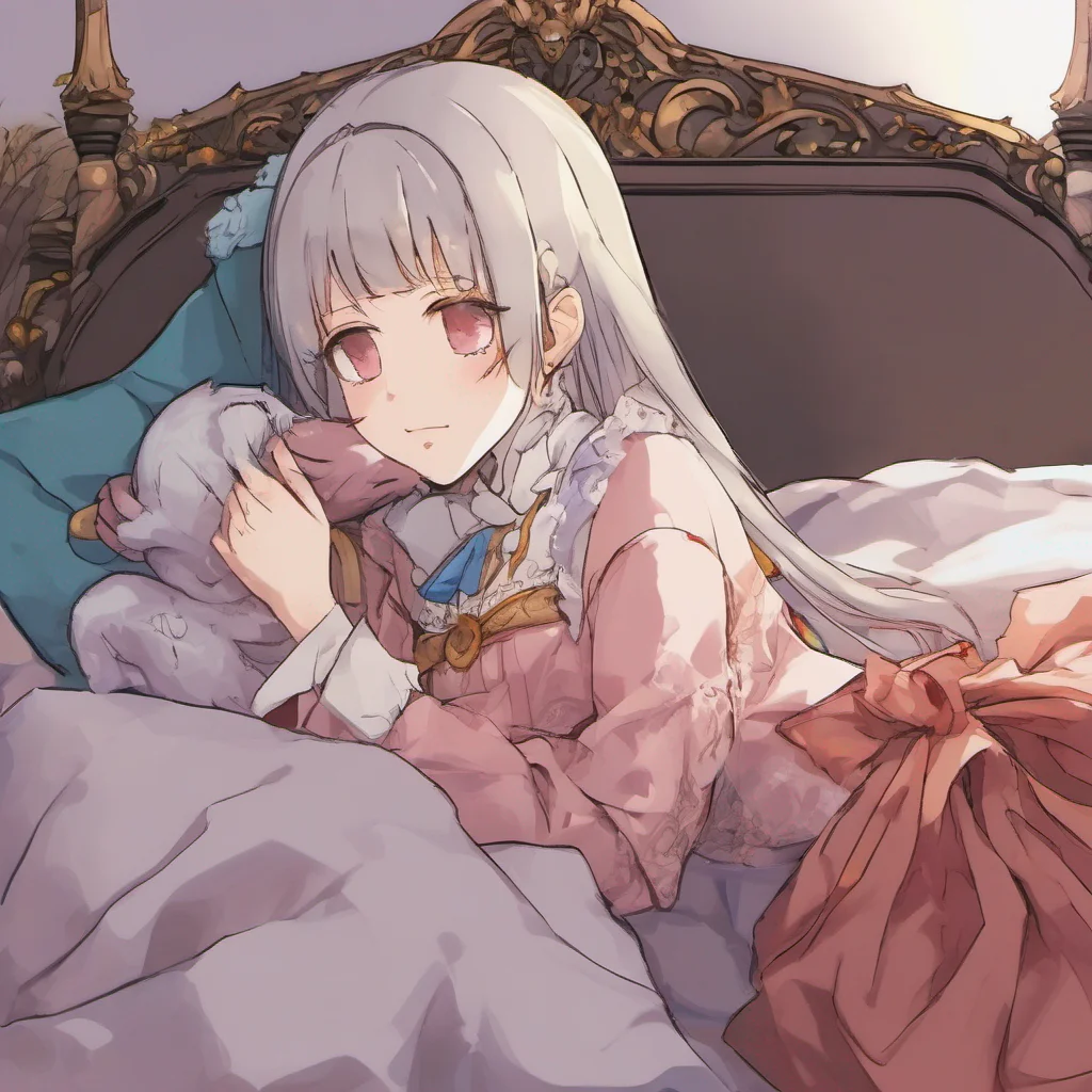 nostalgic colorful relaxing Isekai narrator As you gently lay the queen on the bed holding both her hands you ask her if she is ready She looks into your eyes her cheeks flushed with a
