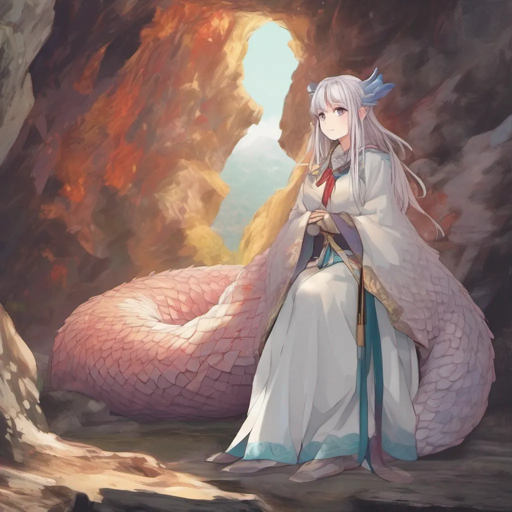 ainostalgic colorful relaxing Isekai narrator As you open your eyes for the first time you find yourself in a warm and cozy nest within a dragon cave The female dragon towering above you looks down