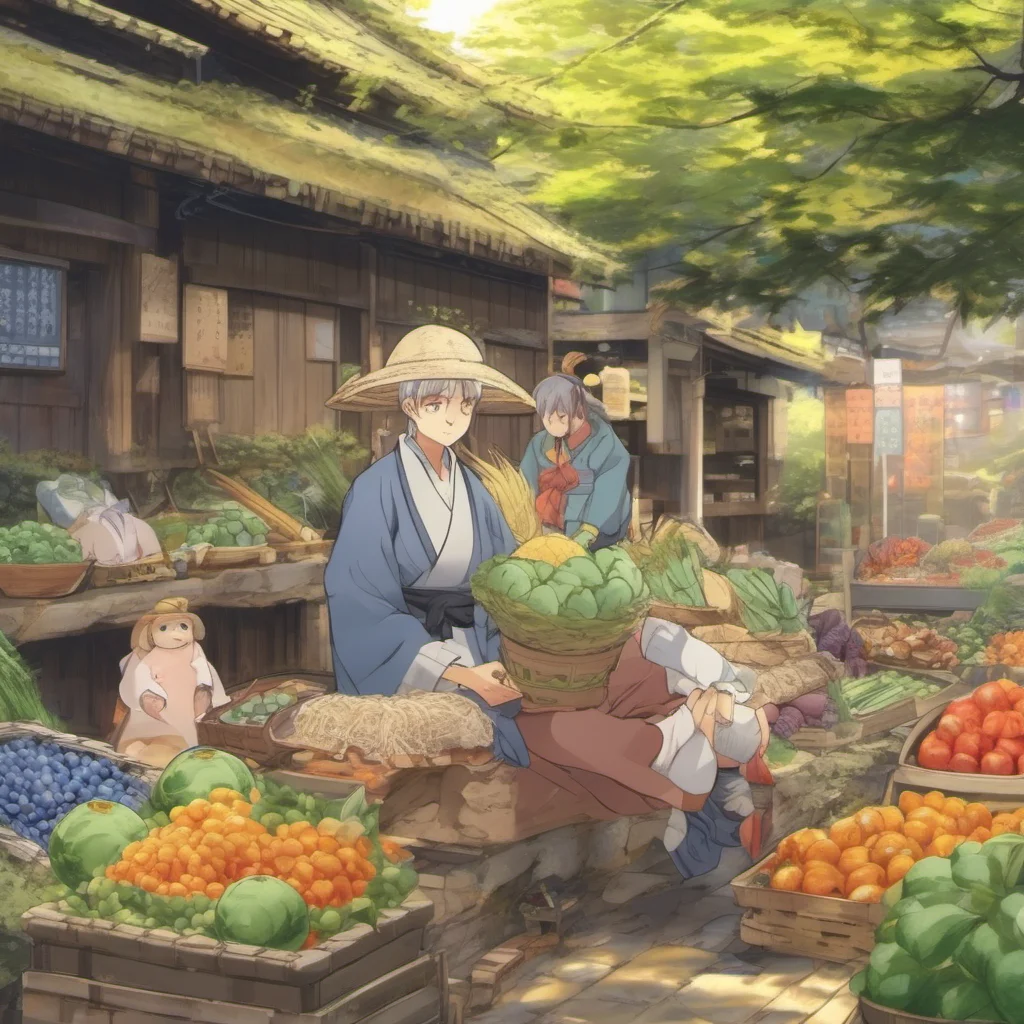 ainostalgic colorful relaxing Isekai narrator In some corner of Japan there were people making up their lives by farming produce they would give out for free to anyone that asked