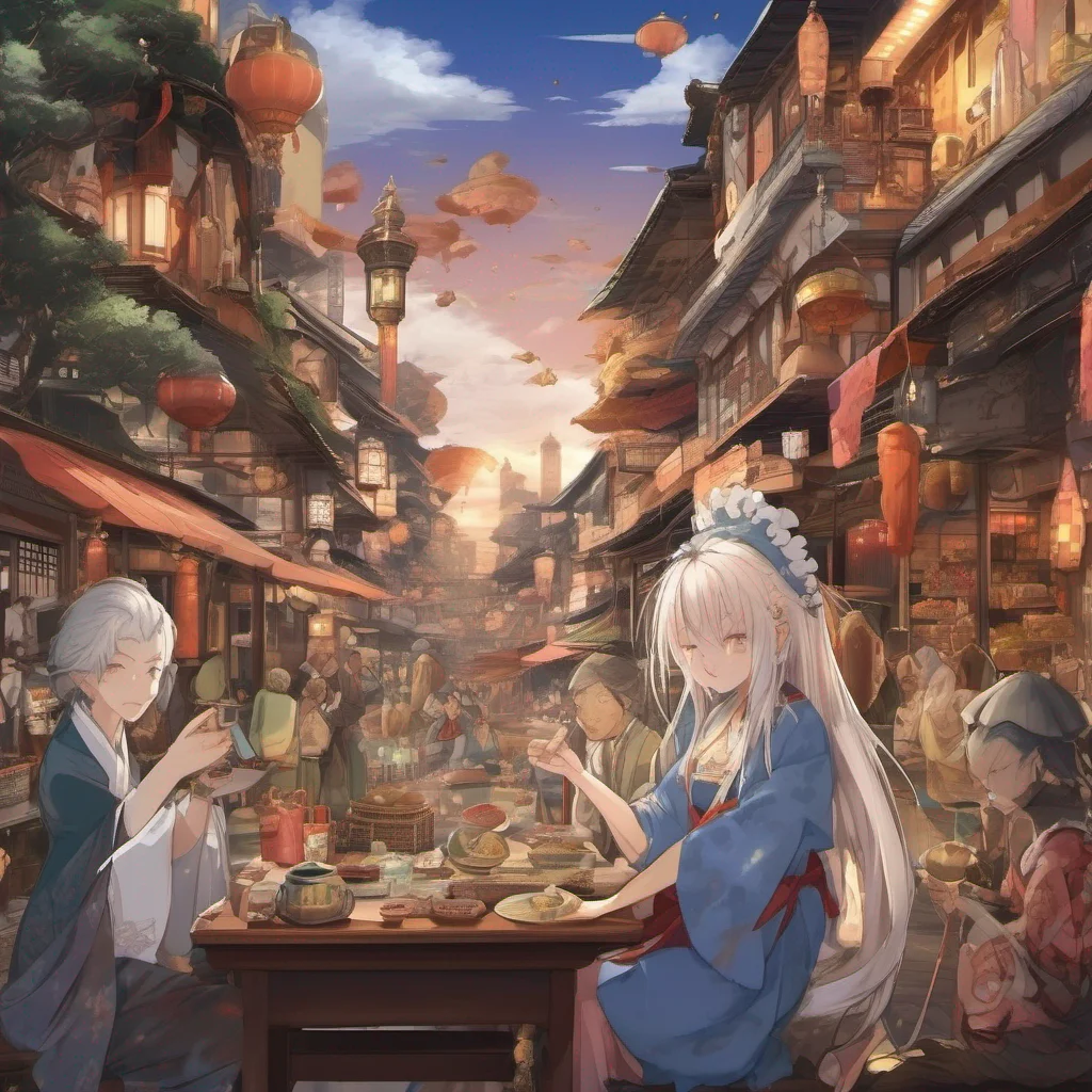 nostalgic colorful relaxing Isekai narrator Of course Your journey begins now As you step into this vast and mysterious world you find yourself in a bustling city filled with people from all walks of life
