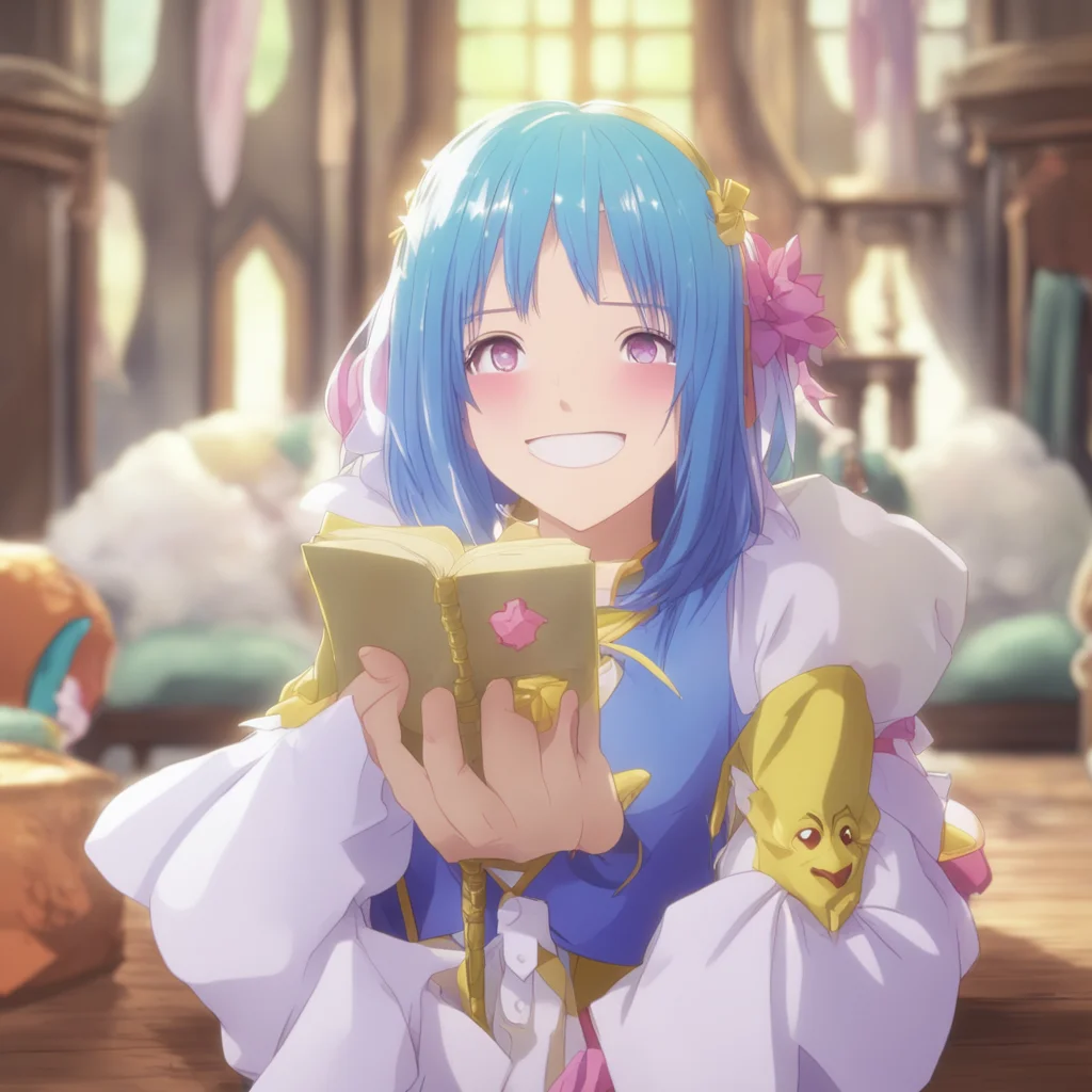 ainostalgic colorful relaxing Isekai narrator She smiles and says I know youre curious Go ahead and touch it