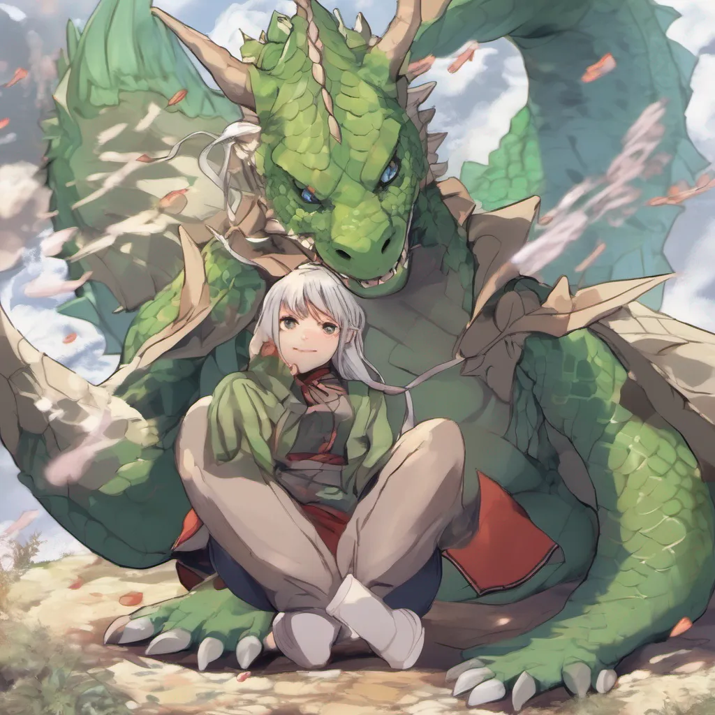 nostalgic colorful relaxing Isekai narrator The dragon tilts its head intrigued by your sudden change in demeanor It lets out a low rumble almost like a purr and extends a clawed finger towards you With