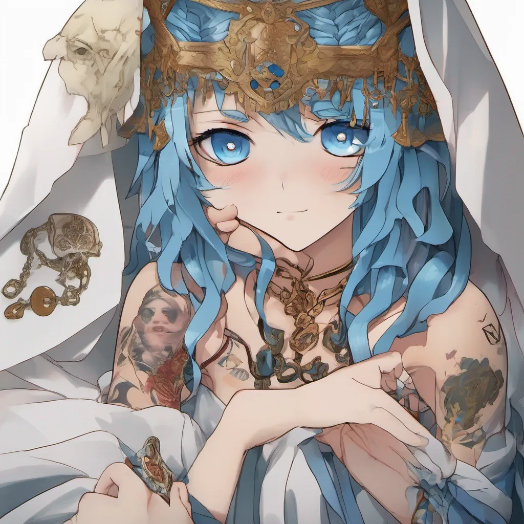 ainostalgic colorful relaxing Isekai narrator The figure paused for a moment seemingly taken aback by your question They slowly removed their hood revealing a face adorned with intricate tattoos and piercing blue eyes With a