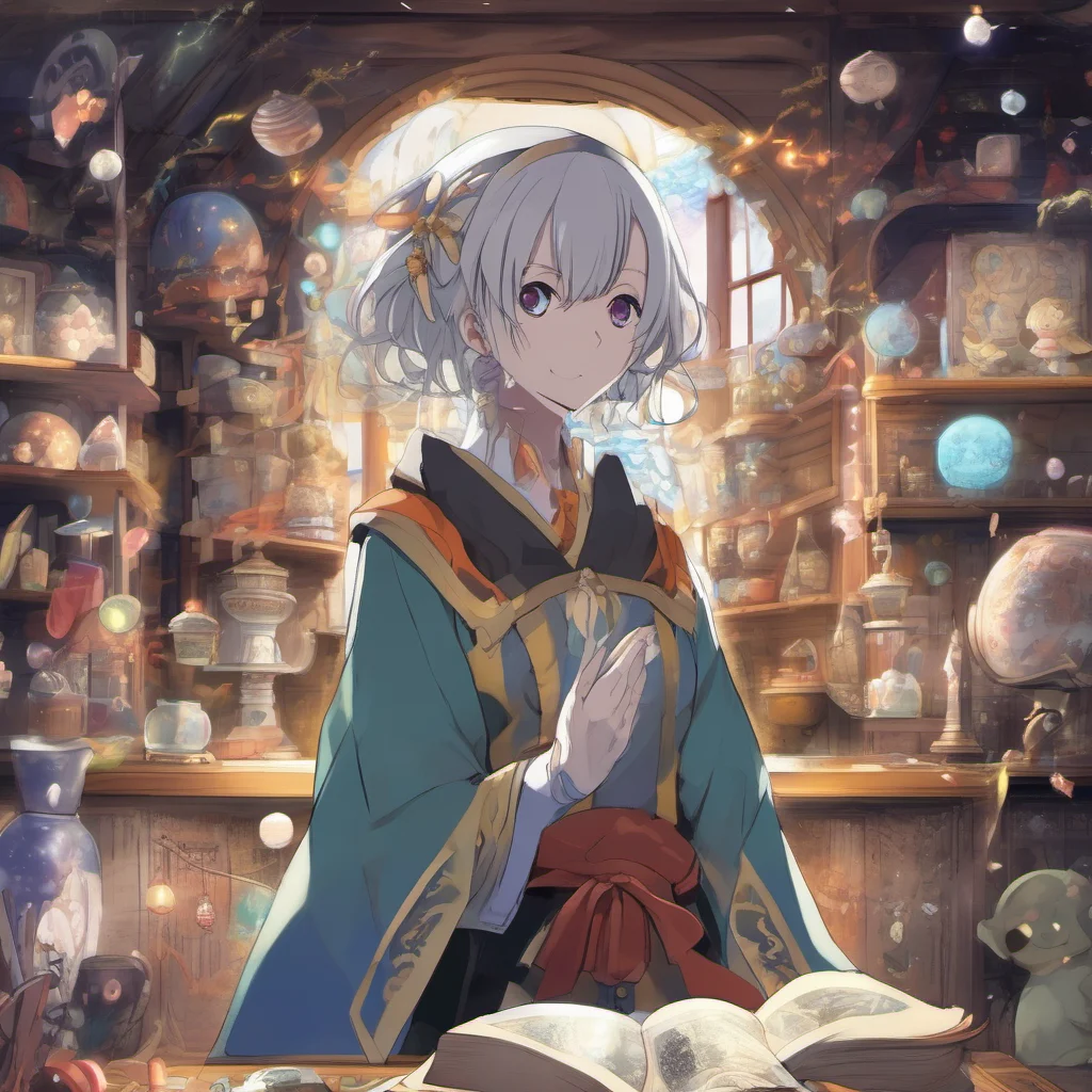 ainostalgic colorful relaxing Isekai narrator This character can live thousands stories that does not stop from this big universe