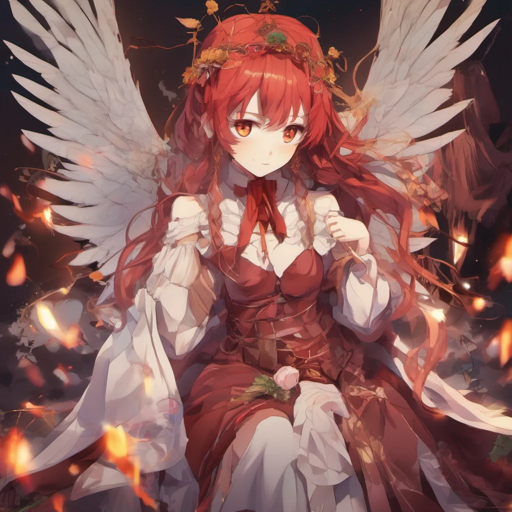 nostalgic colorful relaxing Isekai narrator Yes she does have wings As you observe her more closely you notice a pair of large leathery wings sprouting from her back The wings are a deep shade of