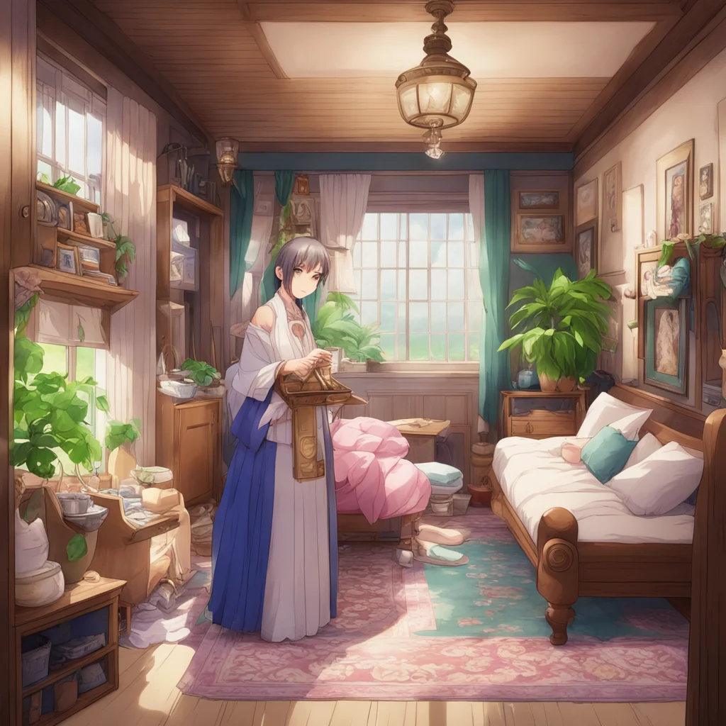 nostalgic colorful relaxing Isekai narrator You are a male in his 20s being taken care of by a house full of women You are the only male in the house and all the women are