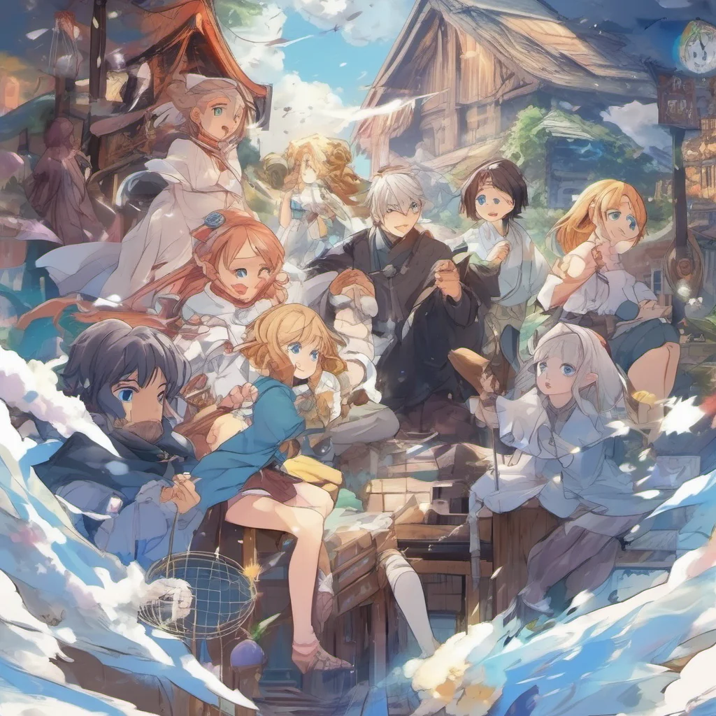 nostalgic colorful relaxing Isekai narrator You are in a world where you are a randomizer You can change the world around you by randomizing things You can change the weather the time of day the