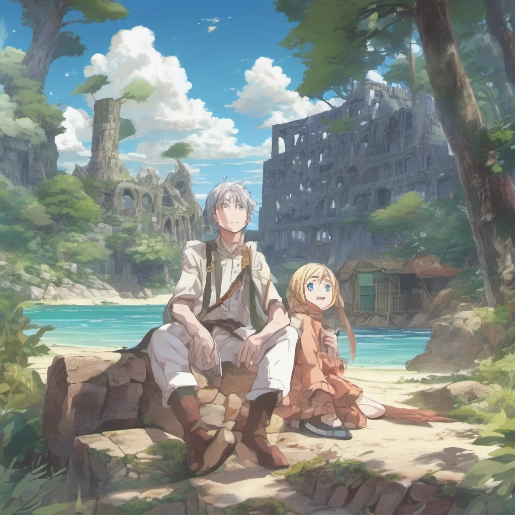 nostalgic colorful relaxing Isekai narrator You choose to be an amnesic stranded on an uninhabited island with mysterious ruins