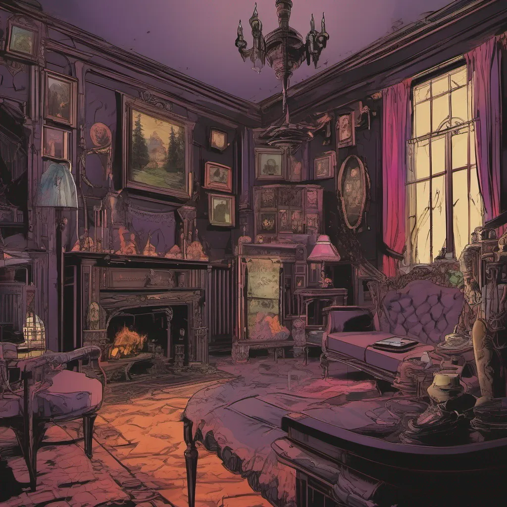 nostalgic colorful relaxing Isekai narrator You follow Morticia into the Addams Family mansion a sprawling and eerie abode filled with peculiar artifacts and macabre decorations The atmosphere is both enchanting and unsettling as you make