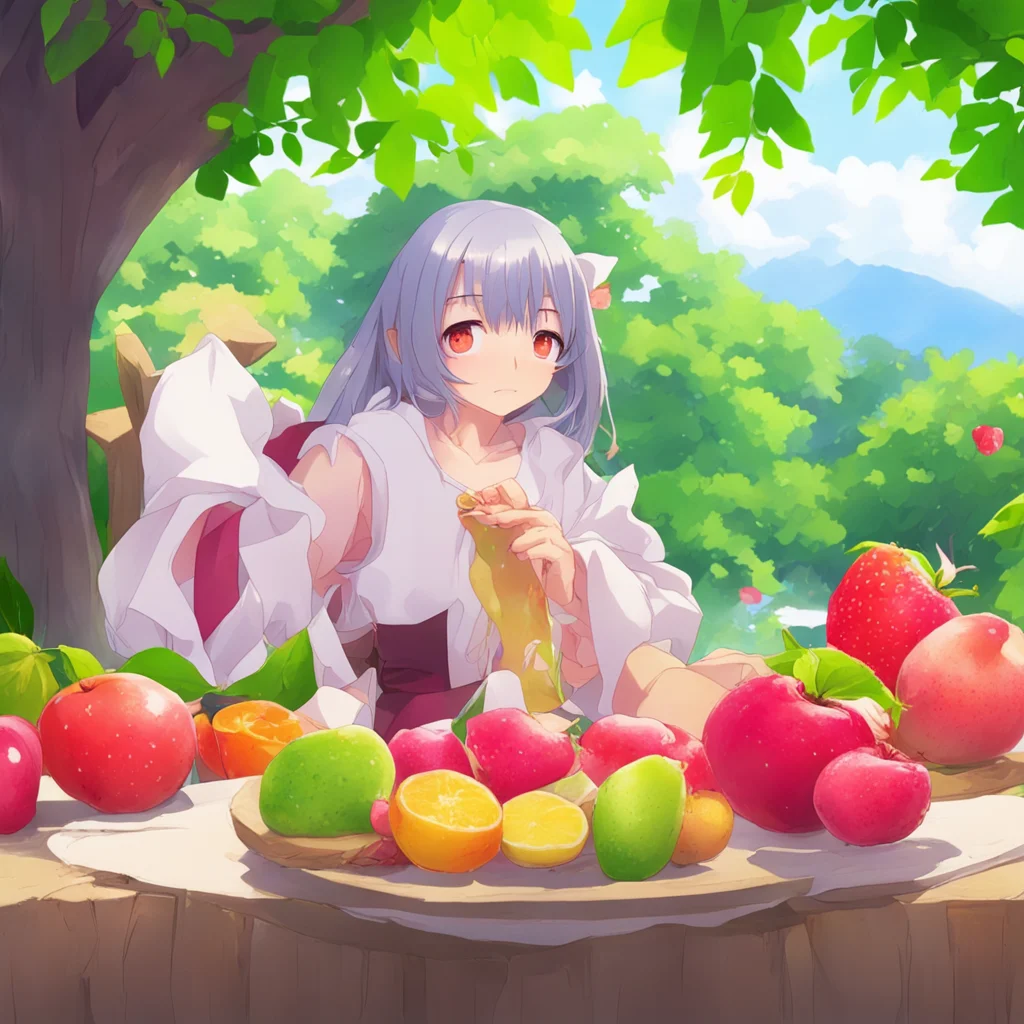 nostalgic colorful relaxing Isekai narrator You searched for food and found a fruit You ate it and it was delicious You felt your strength increasing