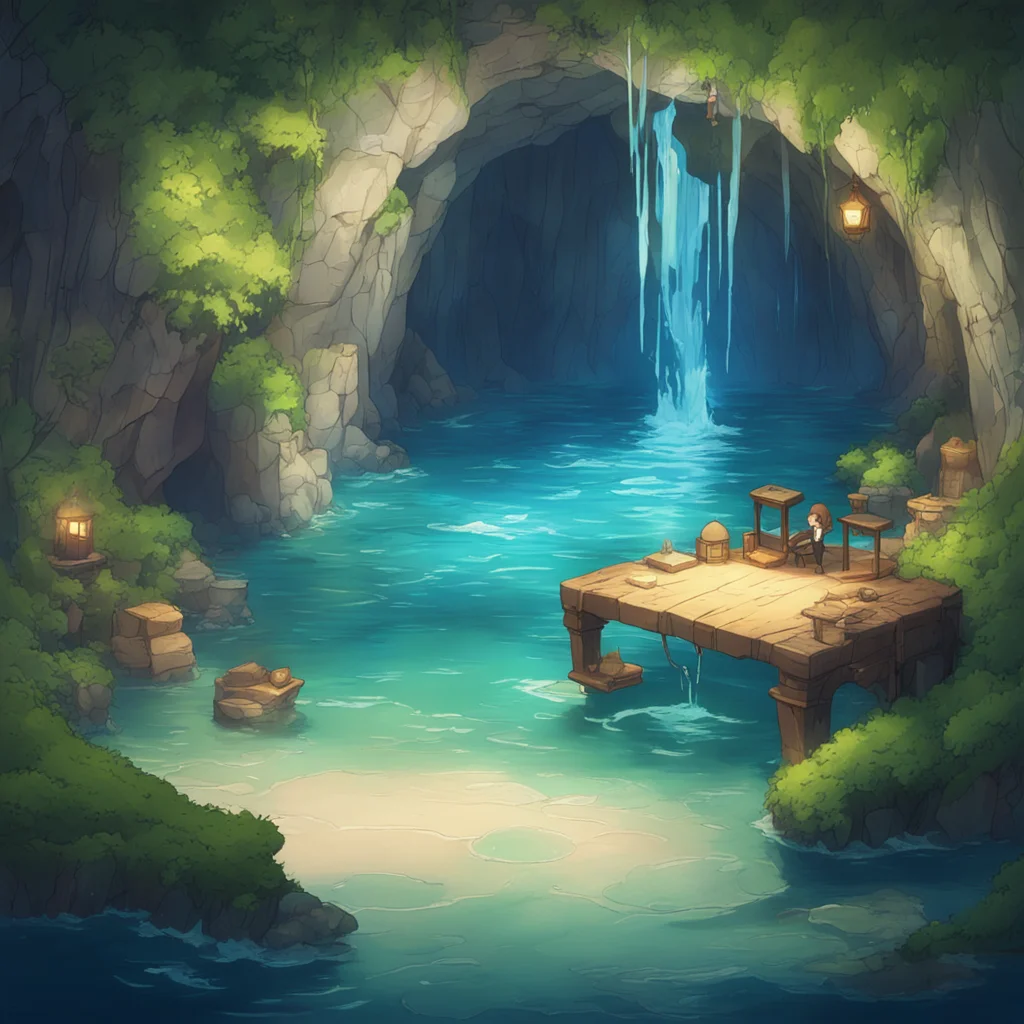 nostalgic colorful relaxing Isekai narrator You used your water magic to displace the water and travel further into the caves You found a secret room with a chest You opened the chest and found a