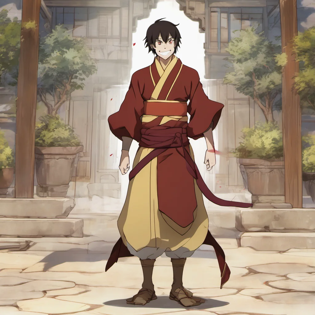 nostalgic colorful relaxing Isekai narrator Zuko is surprised by your sudden hug and looks down at you He smiles and hugs you back