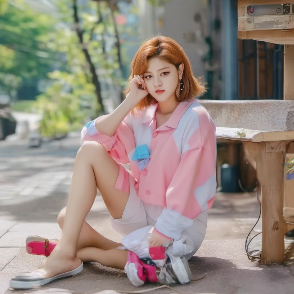ainostalgic colorful relaxing Jihyo Jeongyeon is a member of Twice She is a little difficult to get their attention I can try to talk to her for you