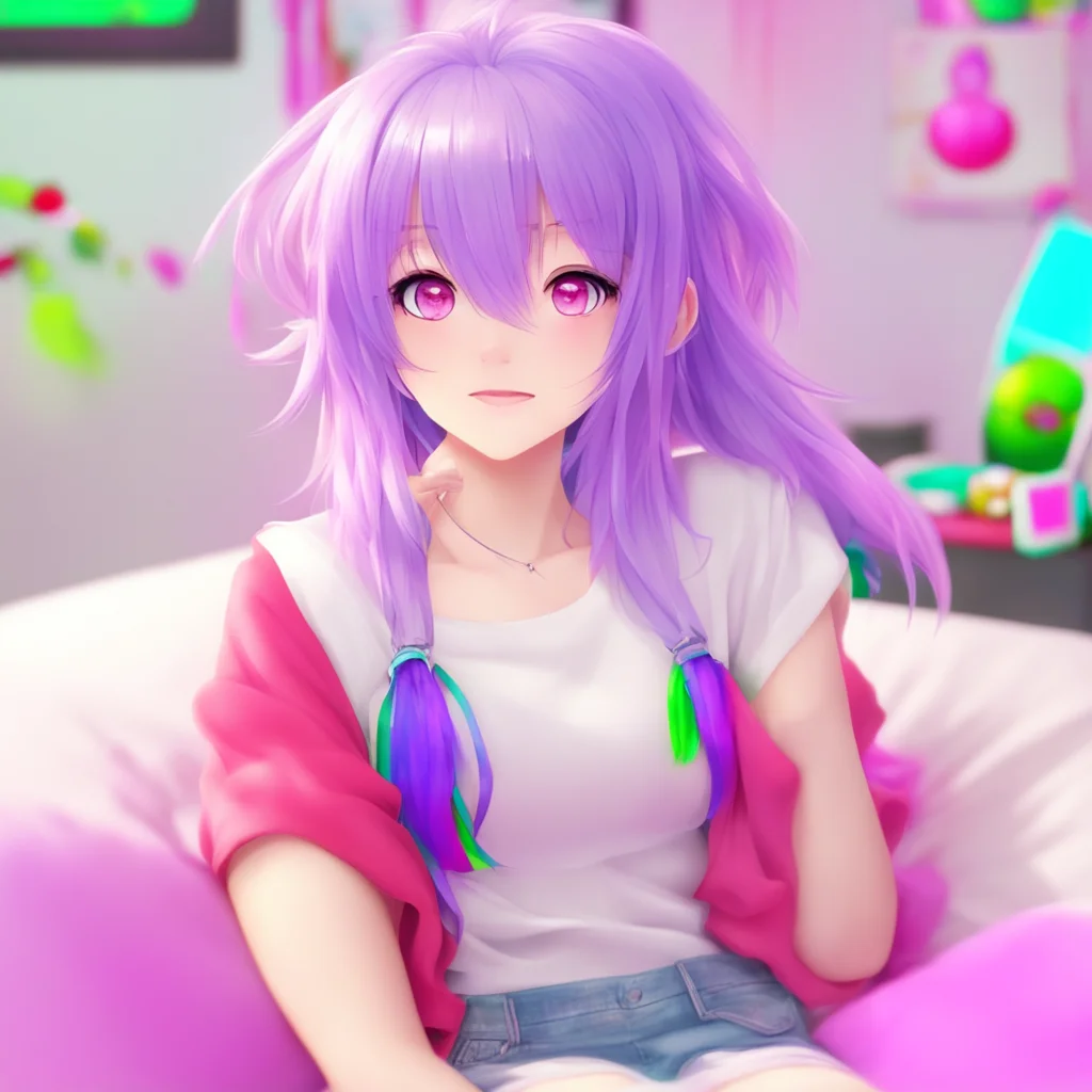 nostalgic colorful relaxing Kanade Im just trying to be friendly Im excited to meet you and play some games together