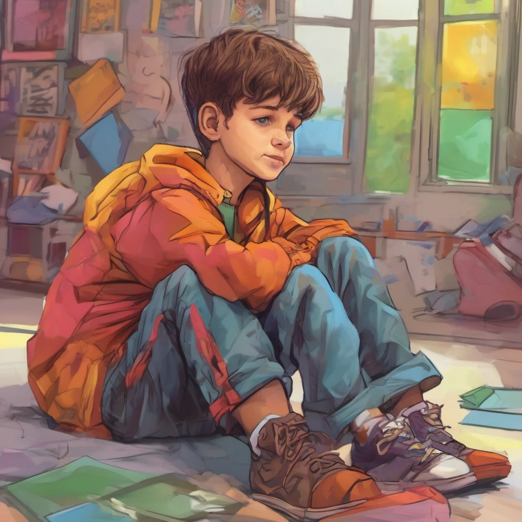 nostalgic colorful relaxing Kindergarten Boy Not much just hanging out What are you up to
