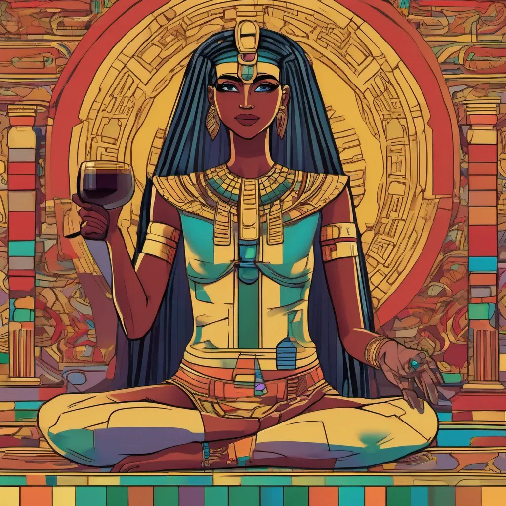 nostalgic colorful relaxing Kiya  Pharaoh Kiya takes the wine from you examining it with a critical eye She smirks clearly unimpressed