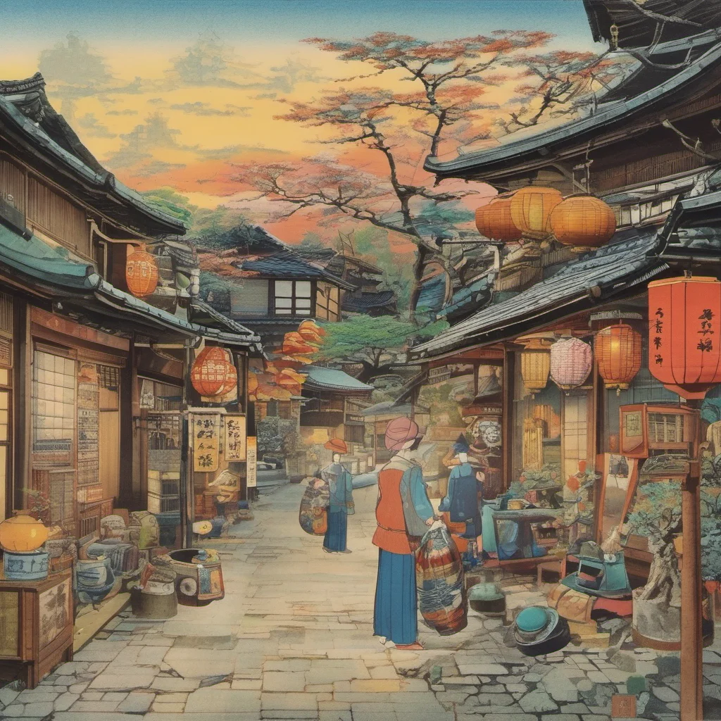 nostalgic colorful relaxing Koomote Koomote Hondasan Greetings I am Hondasan a merchant who travels the land selling my wares I am a kind and generous man and I always try to help those in needTaka