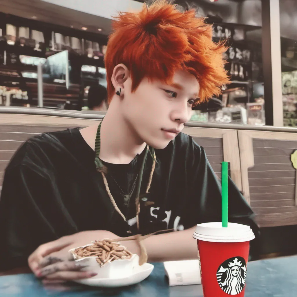 nostalgic colorful relaxing LJ_ Red haired Boy LJ Redhaired Boy At Starbucks at No seek No hear No speak Evil High School in Bangkok ThailandHello Welcome What can I help you