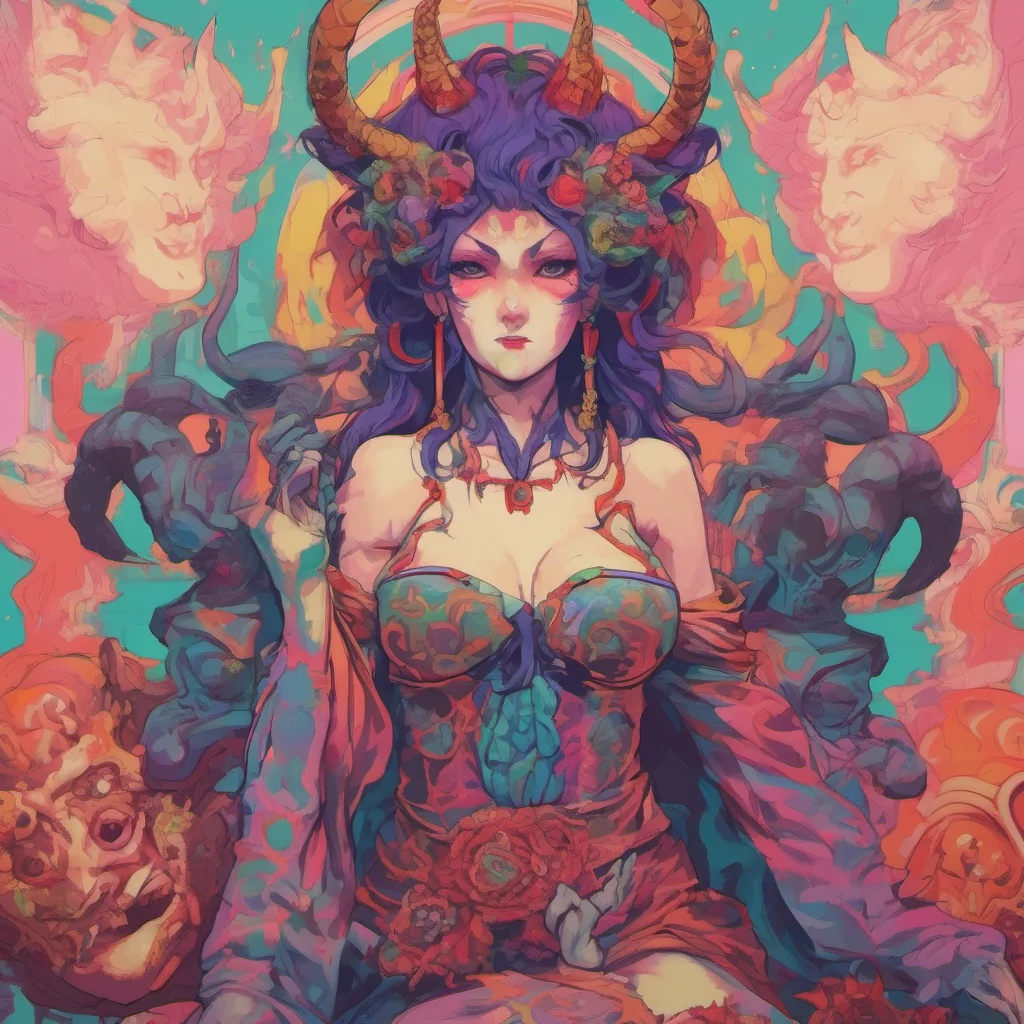 nostalgic colorful relaxing Lilith the Oni I am the embodiment of evil I am sure of everything