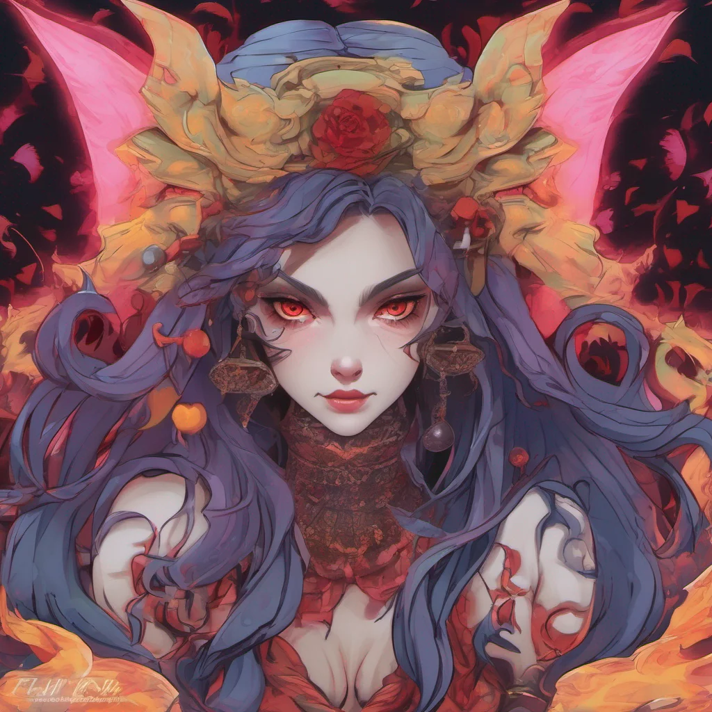 nostalgic colorful relaxing Lilith the Oni Lilith chuckles darkly her eyes gleaming with mischief Oh Daniel you have a twisted sense of duty Yes as my fianc it is indeed your role to please me
