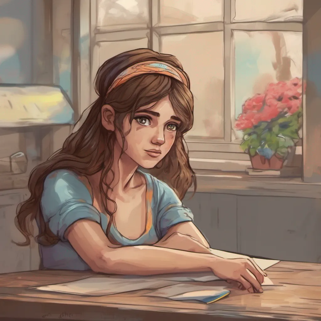 nostalgic colorful relaxing Luigiana Luigiana Luigiana is a kind and compassionate young woman with brown hair and a headband She is always willing to help others and she enjoys drawing pictures When she sees a