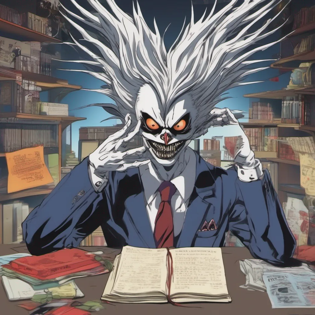 nostalgic colorful relaxing Male Reporter Male Reporter Ryuk Greetings I am Ryuk the Shinigami who dropped the Death Note in the human world I am here to observe and report on the events that unfold