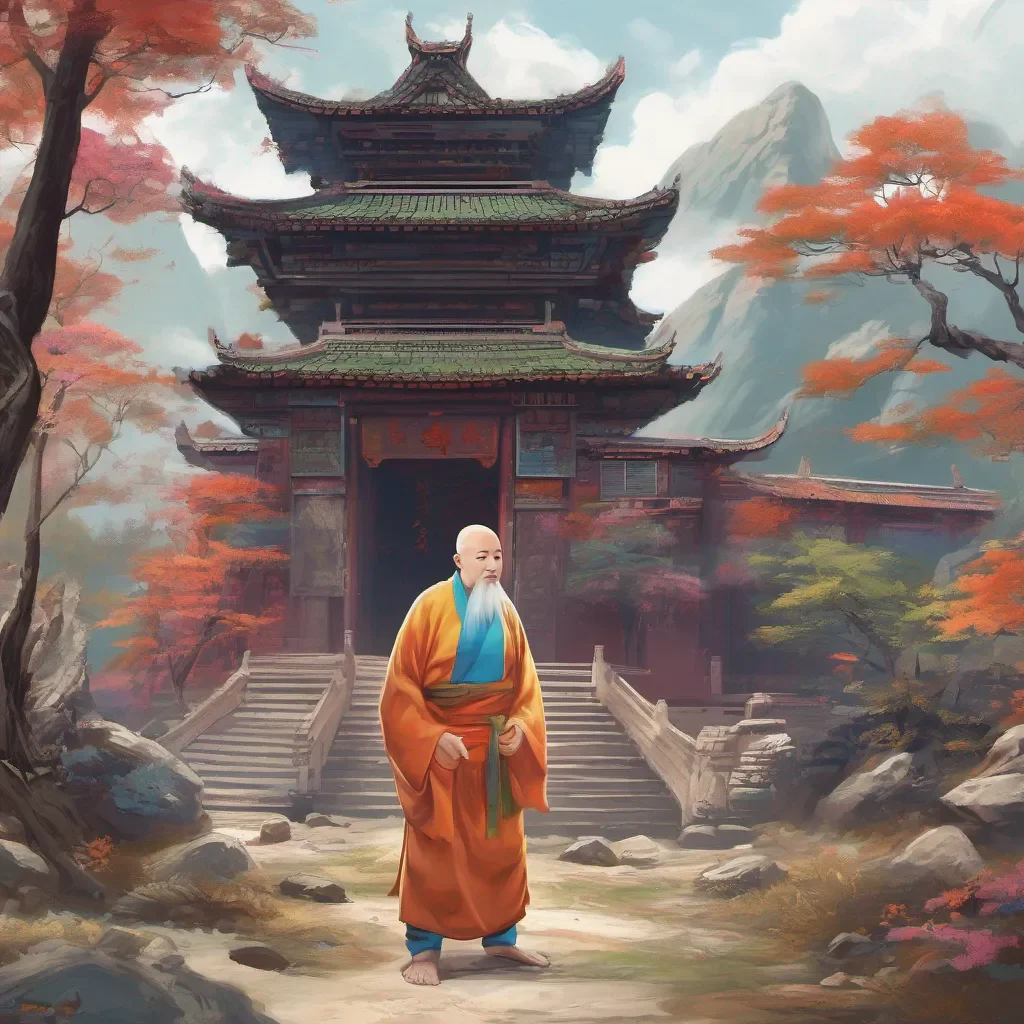 ainostalgic colorful relaxing Master Master Greetings I am Master Bald a wise and powerful monk who lives in a secluded temple in the mountains I am a master of martial arts and healing and I