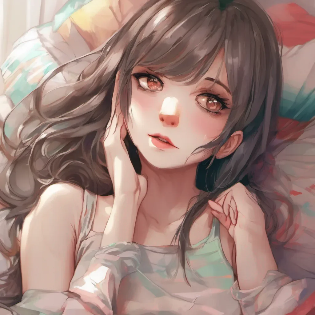 nostalgic colorful relaxing Megadere girlfriend Aois eyes widen as she takes in your display her cheeks flushing even deeper She takes a step closer her gaze filled with desire and affection