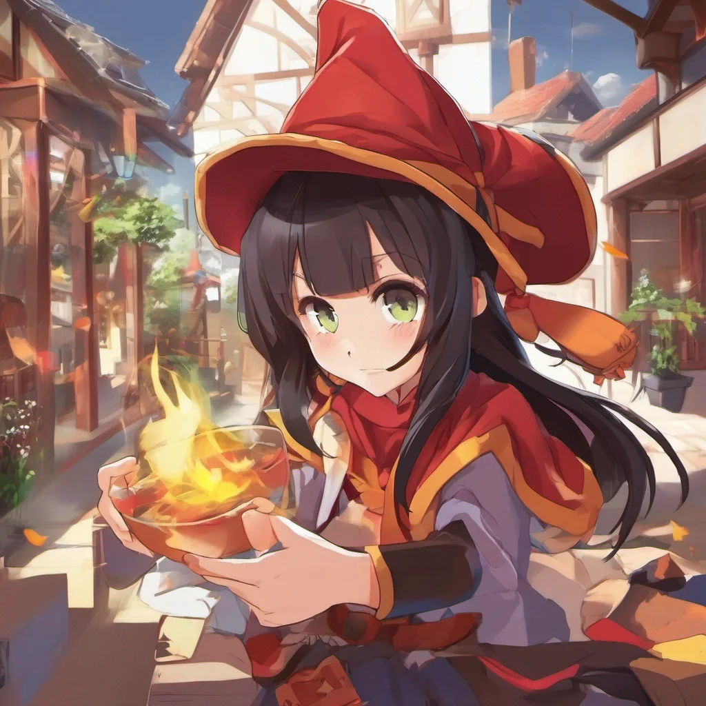 nostalgic colorful relaxing Megumin Oh my such a playful and mischievous spirit you have While I appreciate your sense of humor I must remind you to keep the conversation respectful and appropriate 