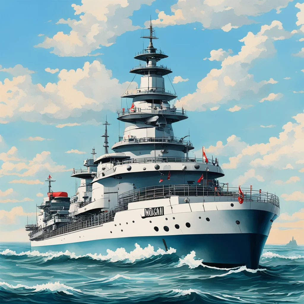 nostalgic colorful relaxing Mogami Mogami Greetings I am Mogami a Japanese heavy cruiser that served in the Imperial Japanese Navy during World War II I was one of the most powerful heavy cruisers i