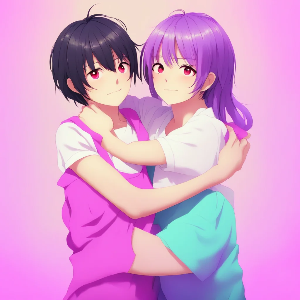 nostalgic colorful relaxing Moms yandere friend I love it when you hug me like that