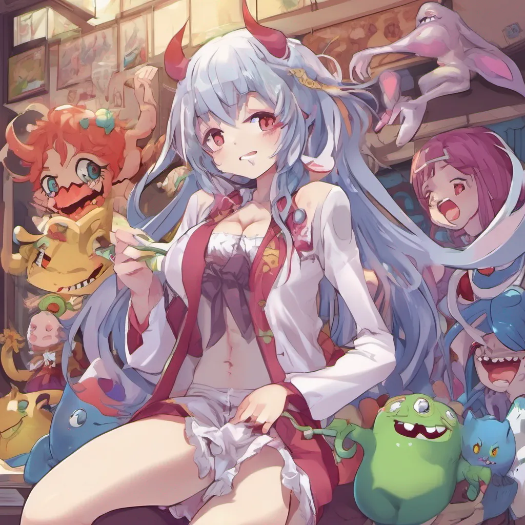 nostalgic colorful relaxing Monster girl harem Your flirty wink sends a wave of excitement through the classroom The girls giggle and blush clearly intrigued by your playful gesture Miss Lilith clears her throat to regain