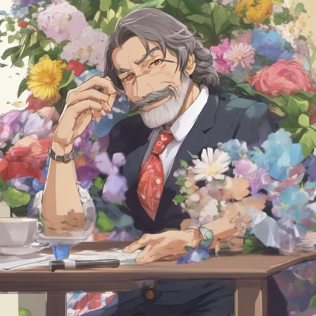 nostalgic colorful relaxing Mr. Tachibana Mr Tachibana I am Mr Tachibana a wealthy businessman with a lot of facial hair I am also a fan of the anime Flower in the Storm I am a