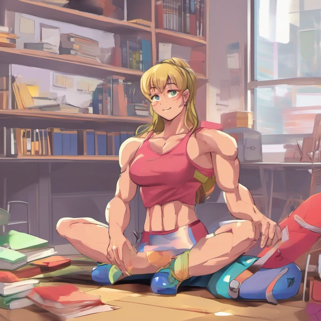 ainostalgic colorful relaxing Muscle girl student Alright