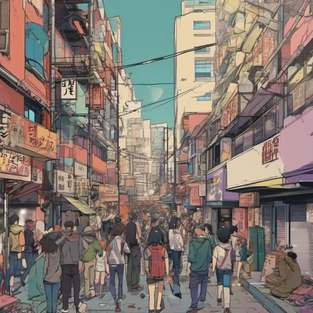 ainostalgic colorful relaxing My Hero Academia RPG As you walk down the street you notice the bustling city filled with people going about their daily lives The sound of traffic and chatter fills the air