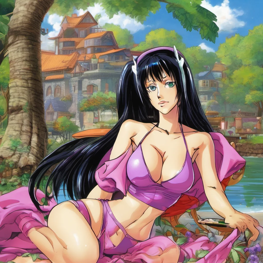 nostalgic colorful relaxing Nico Robin Im submissively excited you think so What would you like to do today